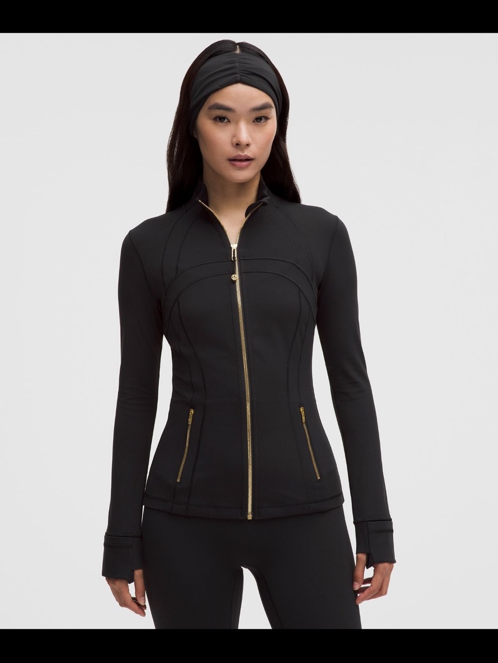 BNWT lululemon Black Define Jacket with Gold Zippers size 6